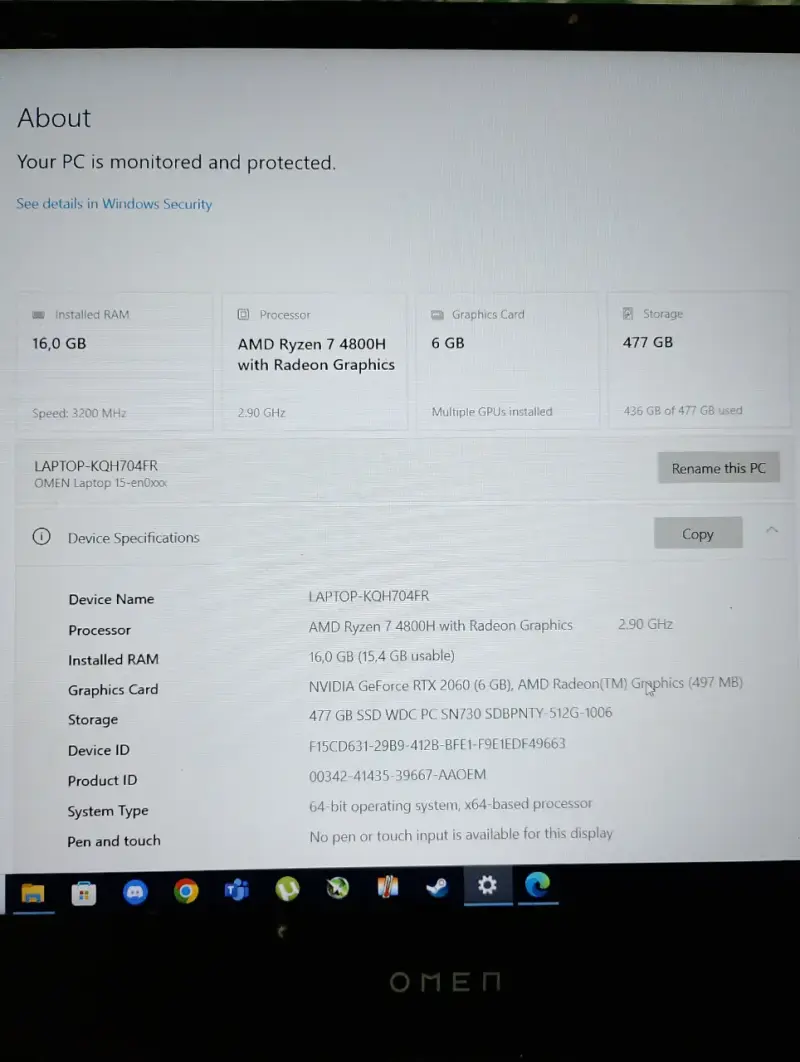 Laptop gaming OMEN negra - 3