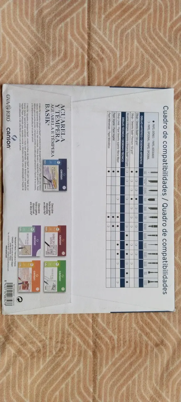 Papel para acuarela Canson A4+ - 2