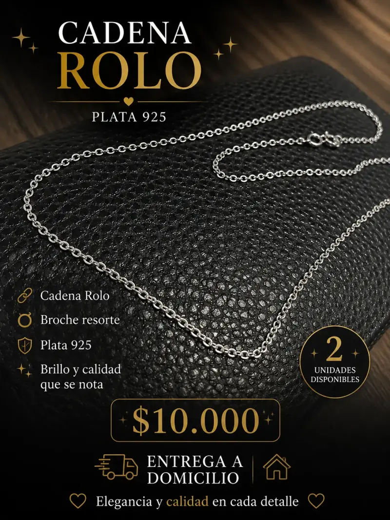 Cadena Rolo Plata 925 - 1