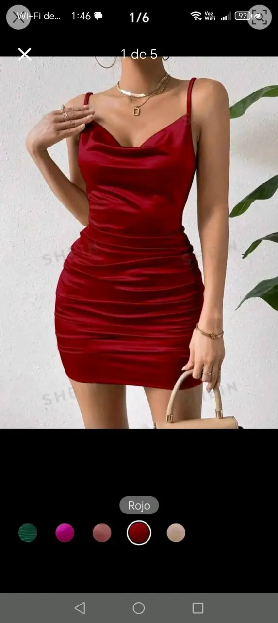 Vestido ajustado rojo elegante - 1