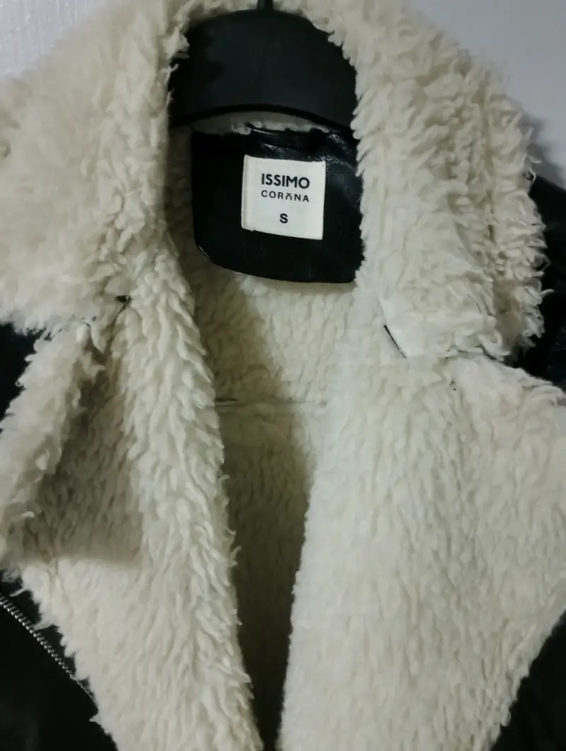 Chaqueta biker negra eco cuero - 3