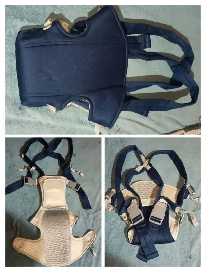 Portabebés azul y beige