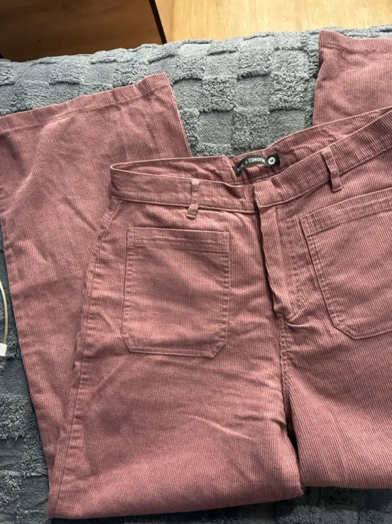 Pantalones mujer rosados de pana