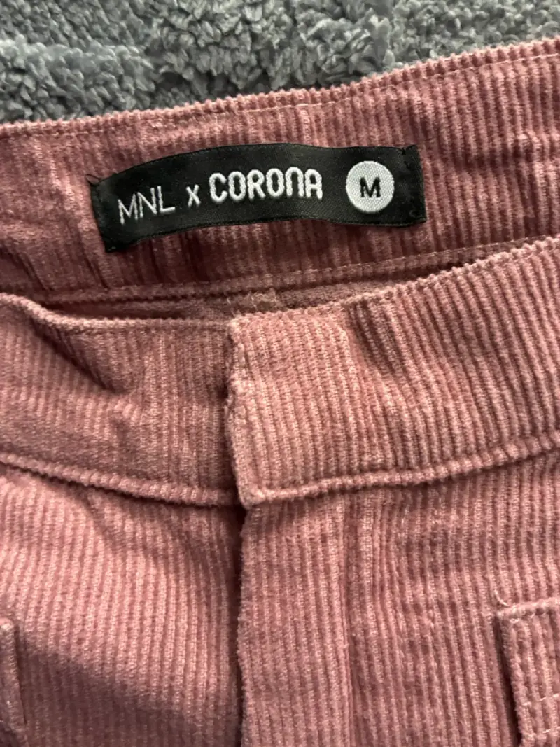 Pantalones mujer rosados de pana - 3