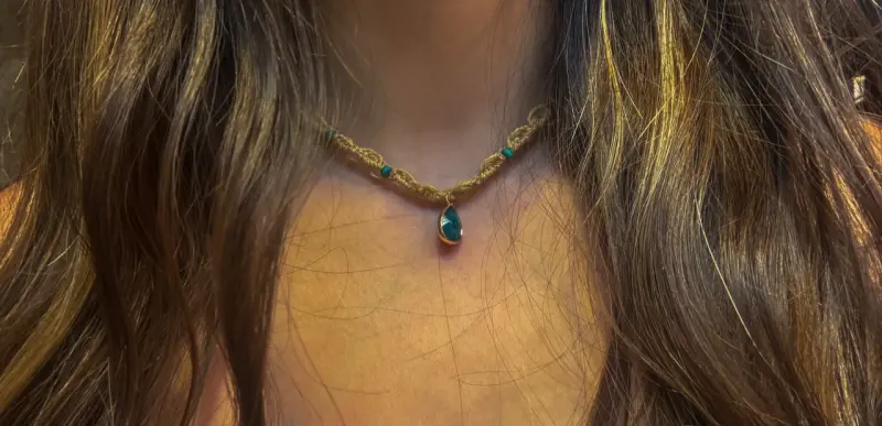 Collar macrame hecho a mano - 3