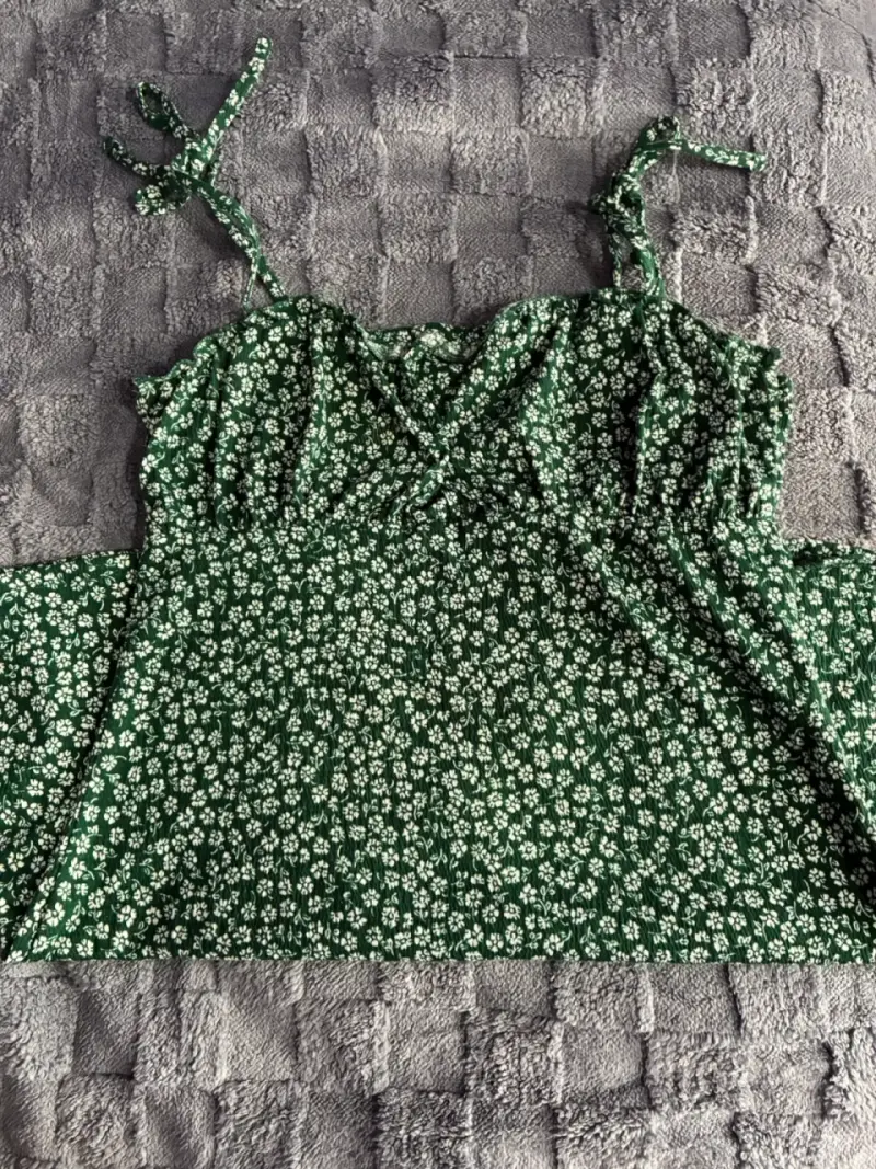 Vestido verde floral