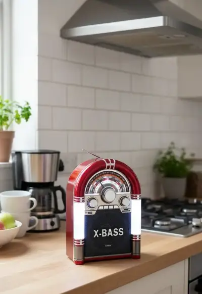 Radio Retro estilo Rockola Bluetooth - miniatura 2