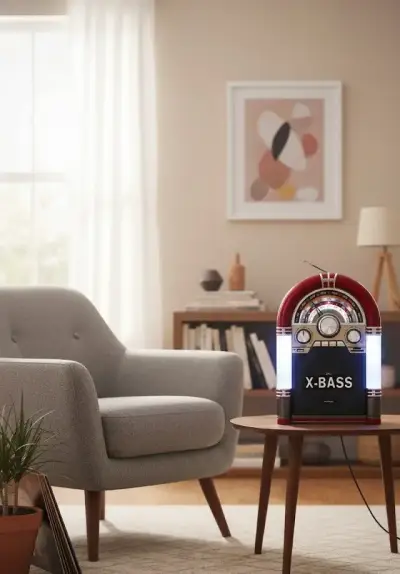 Radio Retro estilo Rockola Bluetooth - miniatura 3