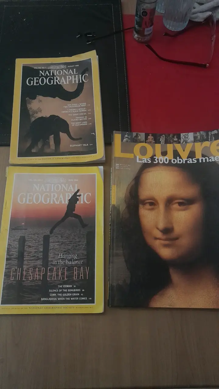 Revistas National Geographic y Louvre - 1