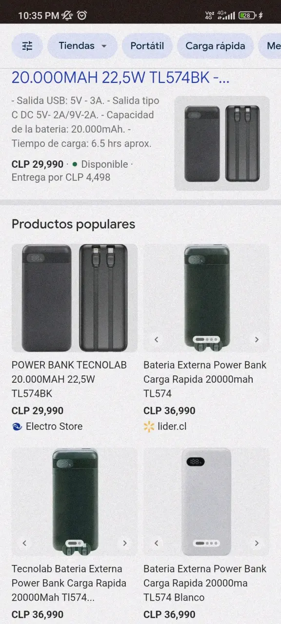 Power Bank 20000mAh TL574BK - 1