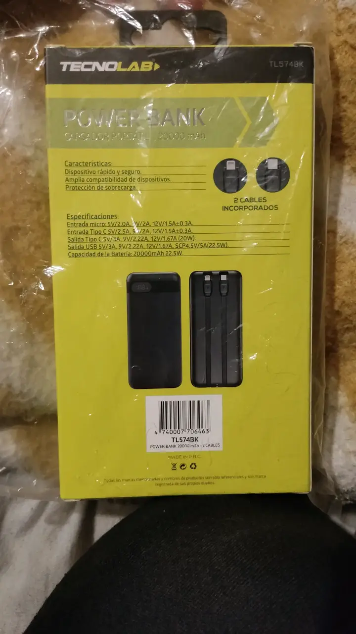 Power Bank 20000mAh TL574BK - 3