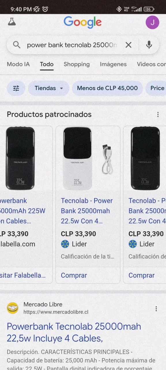 Powerbank Tecnolab 25000mAh 225W - 1
