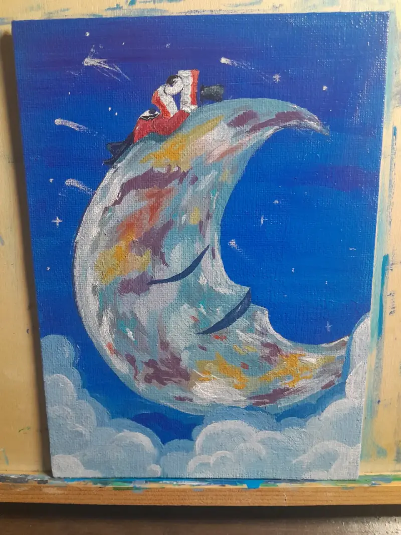 Pintura hecha a mano de Digital Circus