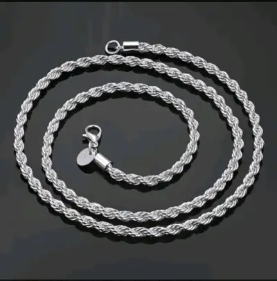 Cadena de plata trenzada - miniatura 3