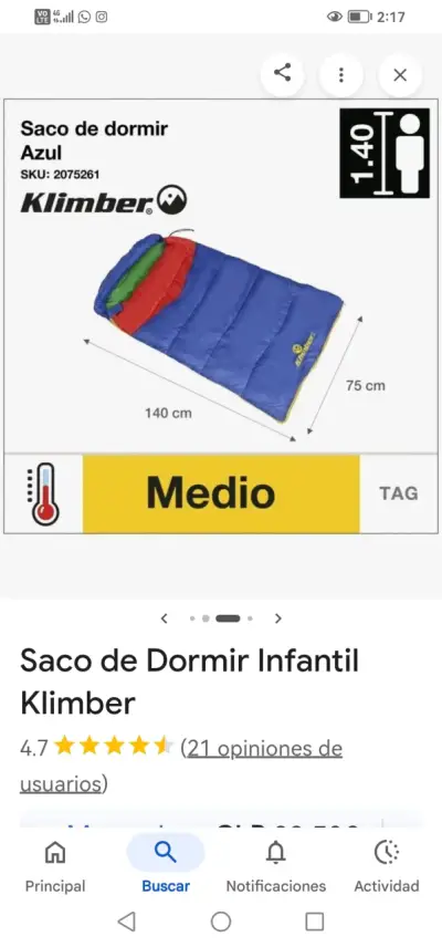 Saco de dormir infantil Klimber - miniatura 4