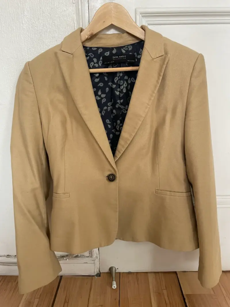 Chaqueta/Blazer beige Zara Basic - 1