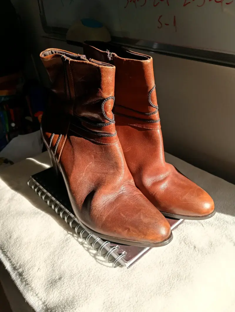 Botines de cuero marrón MINGO - 4