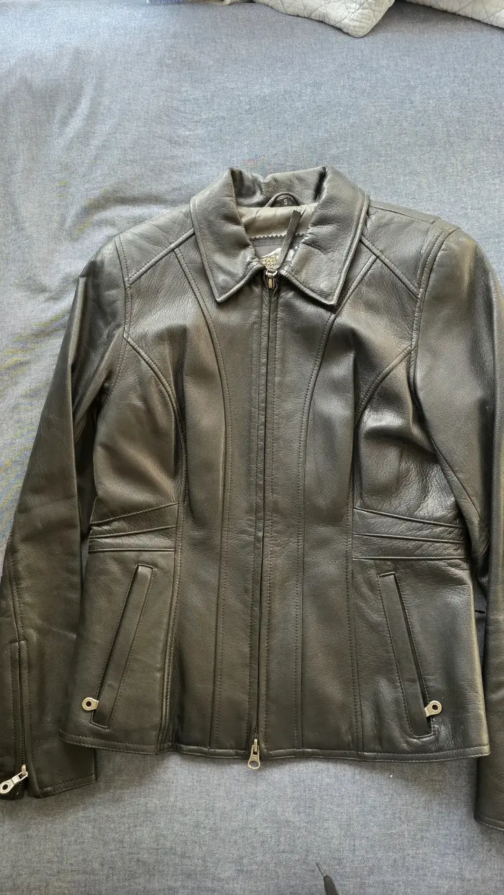 Chaqueta de cuero Harley Davidson negra - 2