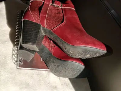 Botines rojos de cuero BOTERO - miniatura 4