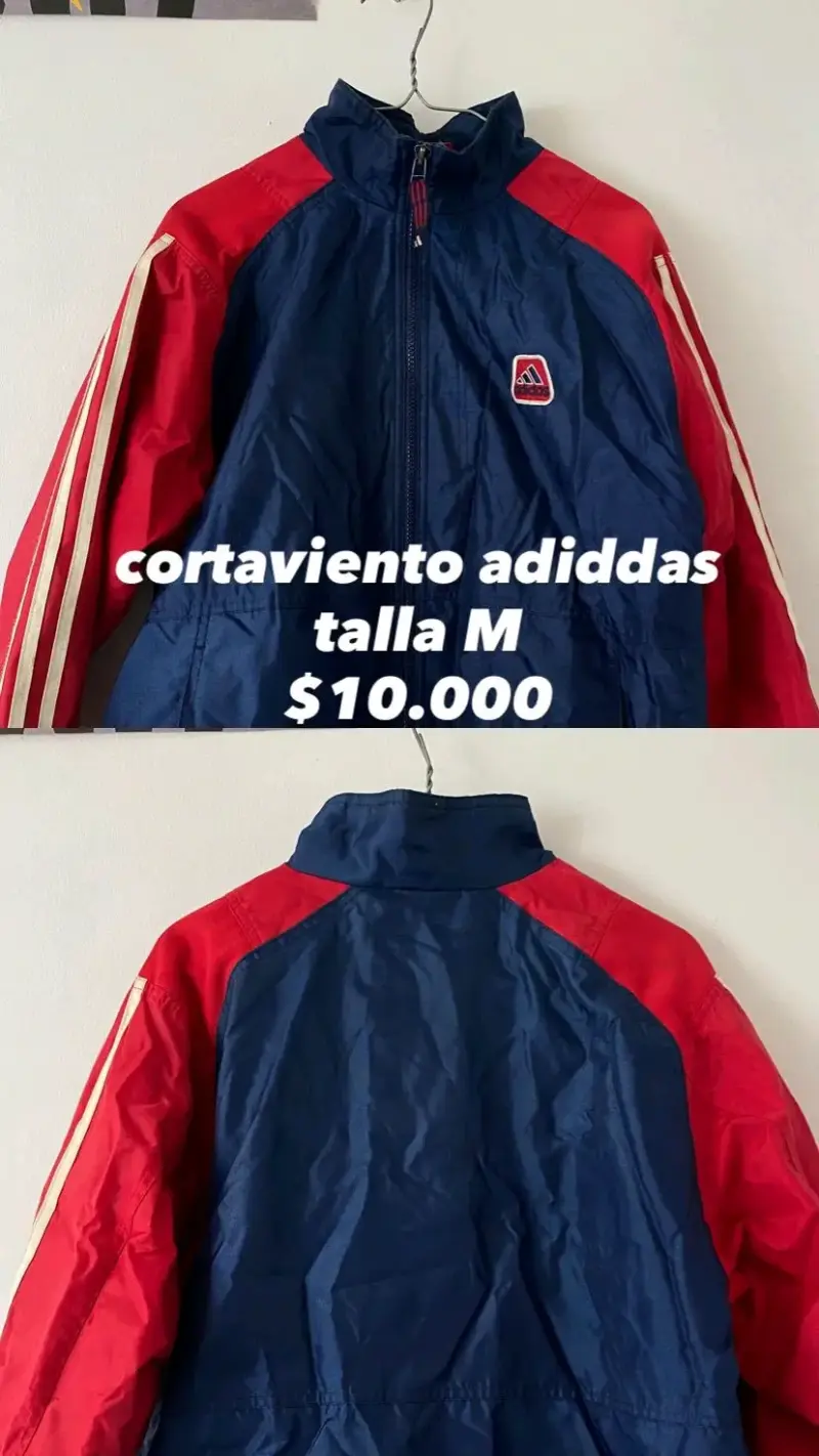 Cortaviento azul y rojo talla M