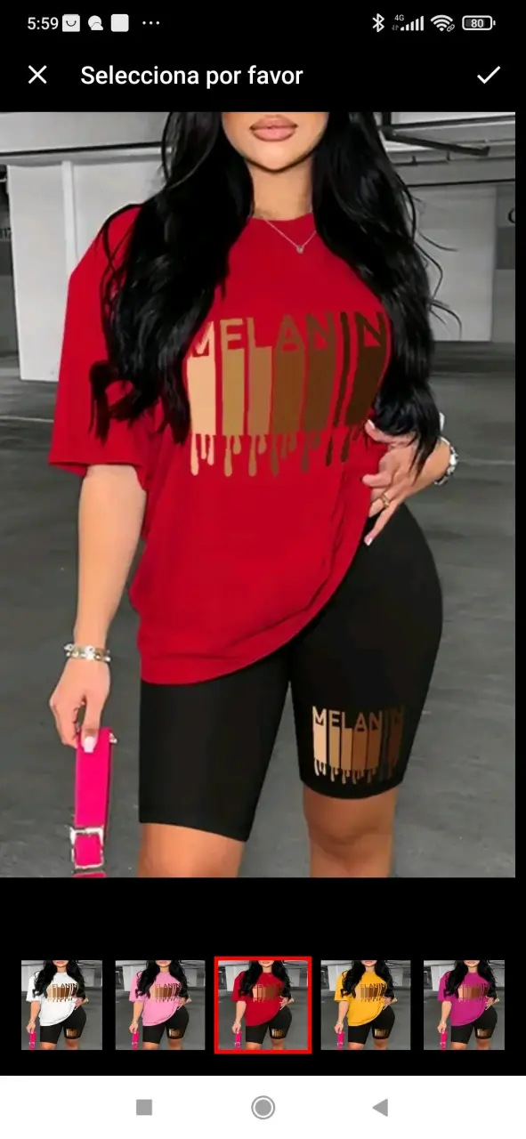 Conjunto deportivo rojo 'Melanin'