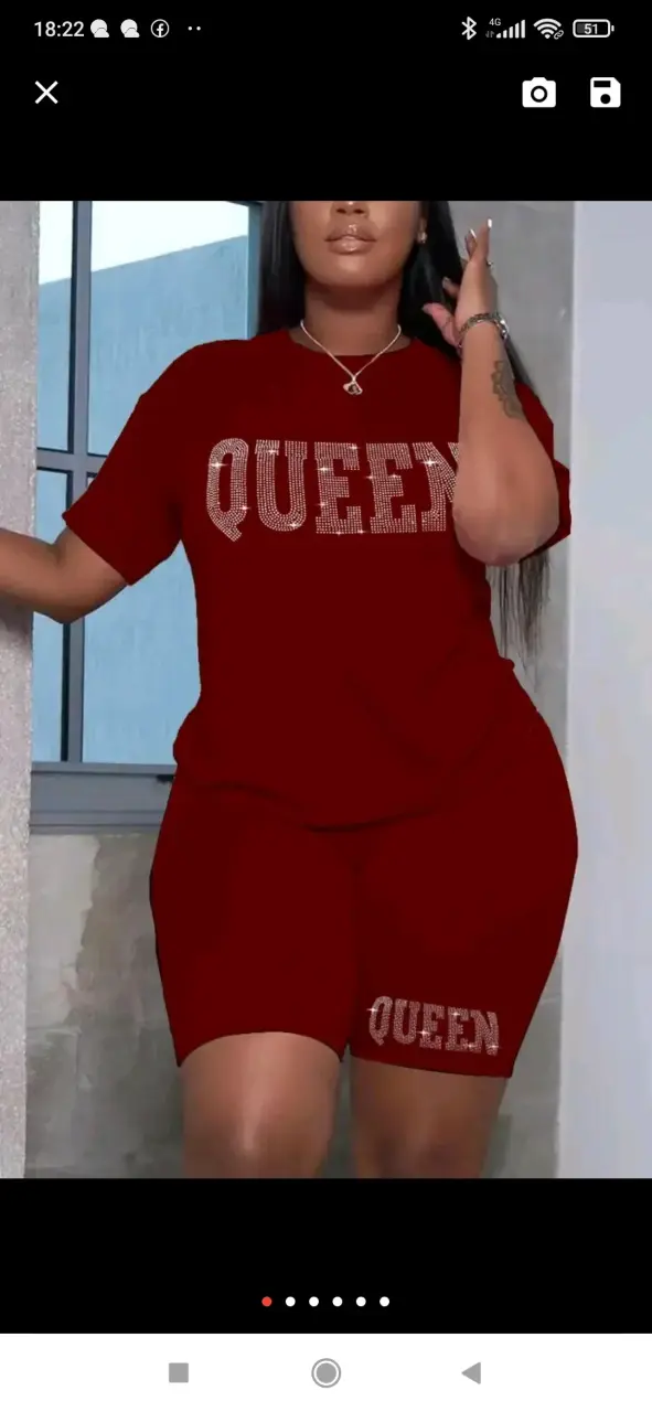 Conjunto rojo 'QUEEN' casual