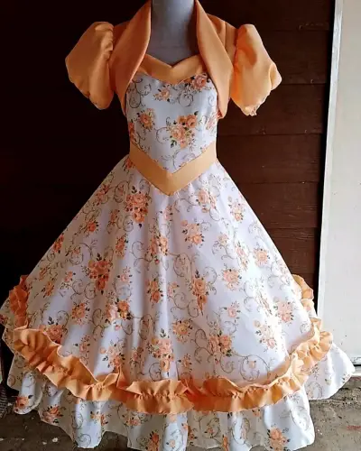 Vestido de cueca floreado - miniatura 1