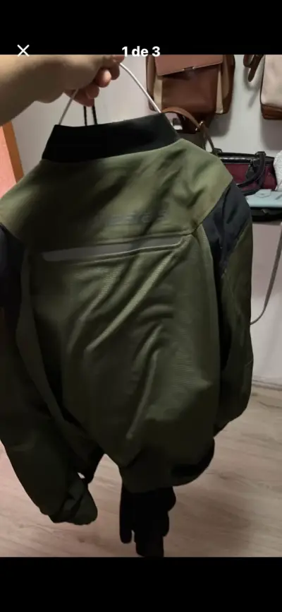 Chaqueta verde de motocicleta - miniatura 1