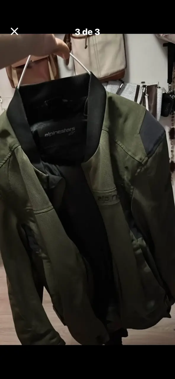 Chaqueta verde de motocicleta - 3