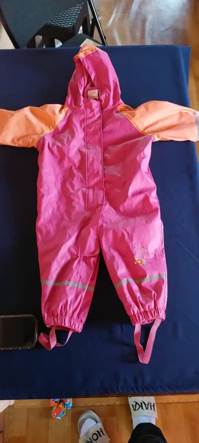 Enterito impermeable rosa para niña - miniatura 1