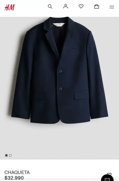 Blazer HyM azul marino - miniatura 2