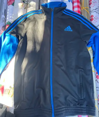 CONJUNTO BUZO ADIDAS PERFORMANCE (NEGRO/AZUL REY - miniatura 2