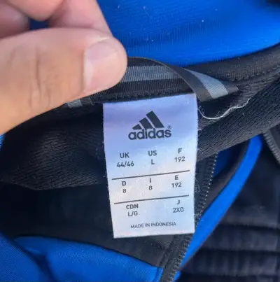 CONJUNTO BUZO ADIDAS PERFORMANCE (NEGRO/AZUL REY - miniatura 3