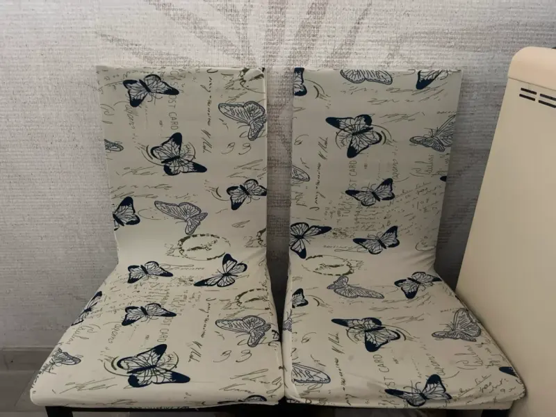 Silla y Funda para silla con mariposas - 1