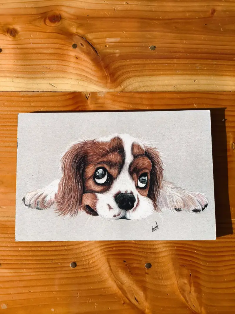 Cuadro de perrito tierno
