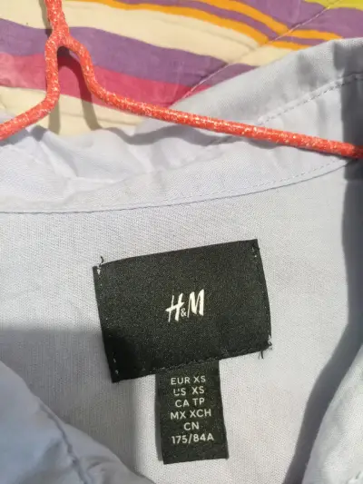 Camisa H&M color celeste - miniatura 1