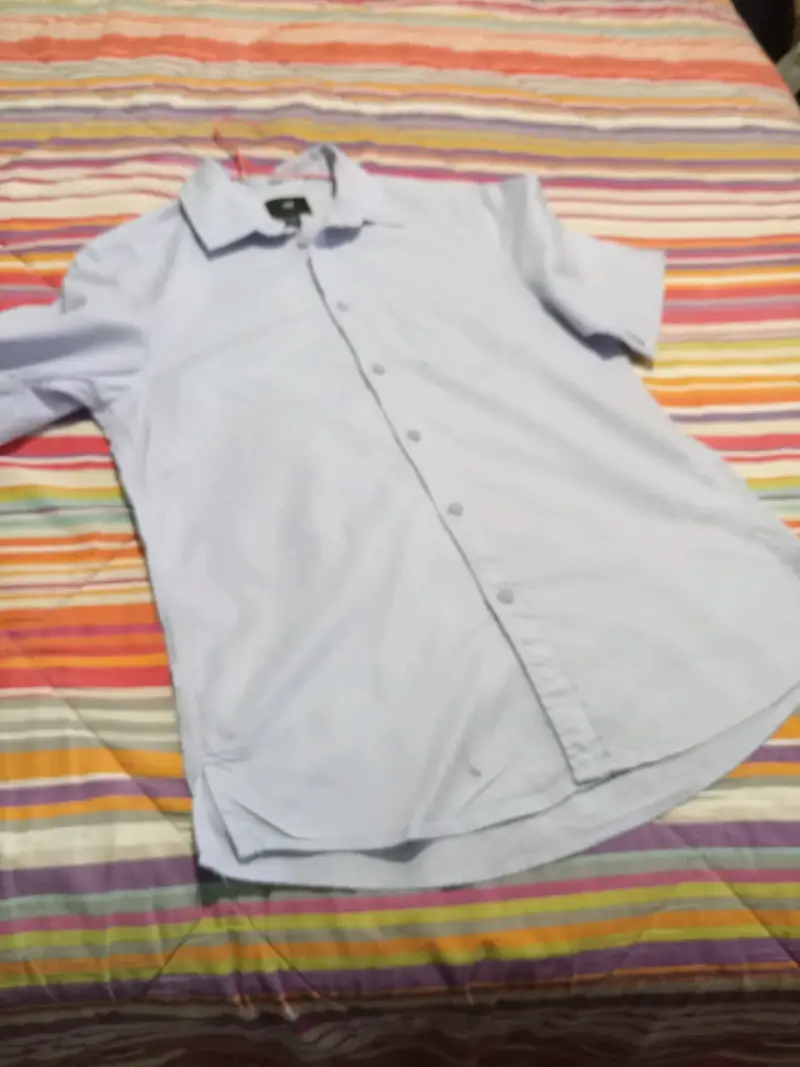 Camisa H&M color celeste - 6