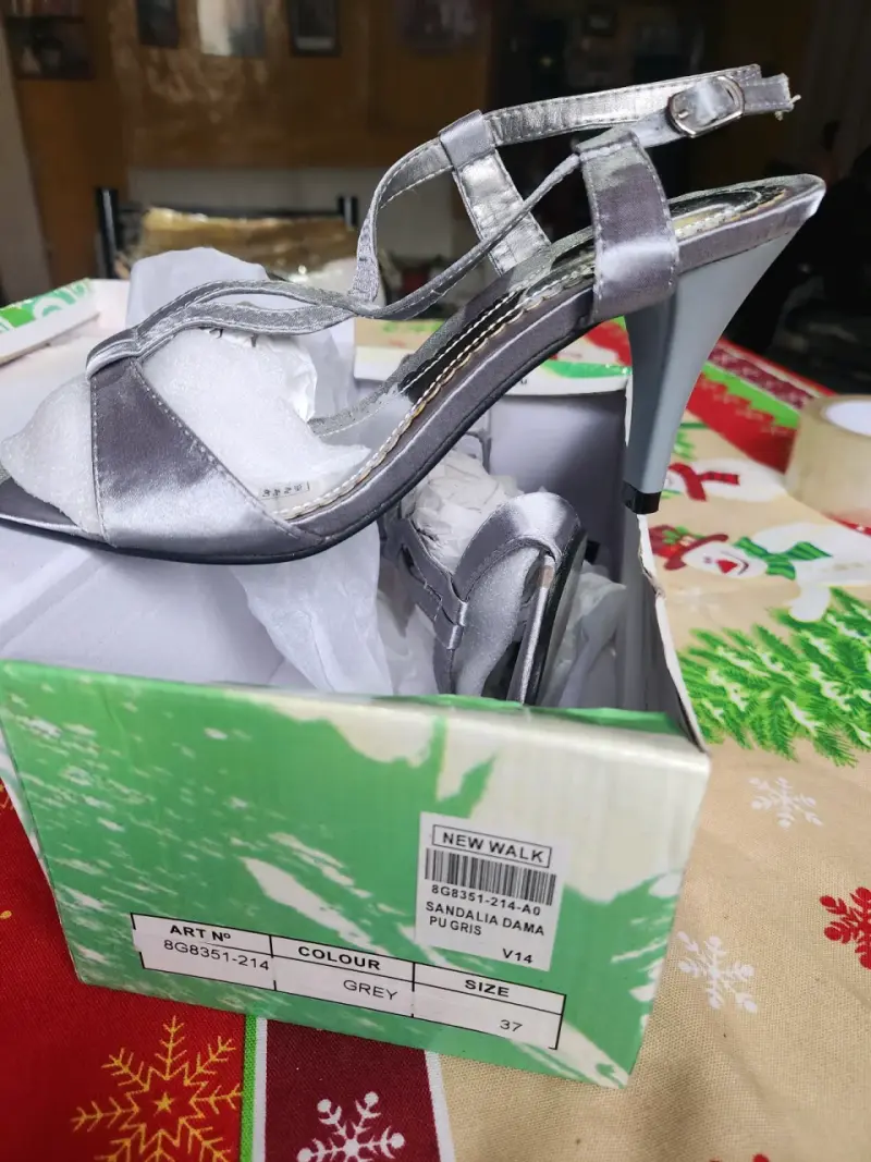 Sandalias de tacón gris - 1