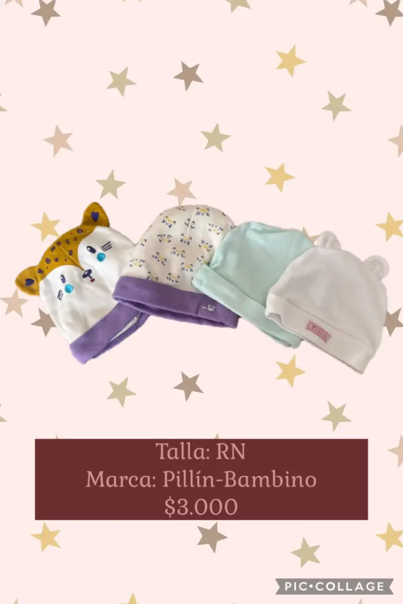 Set de gorros para recién nacido