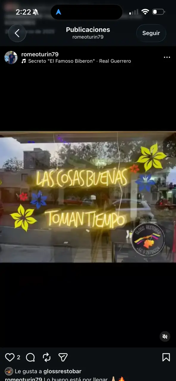 Letrero con luces