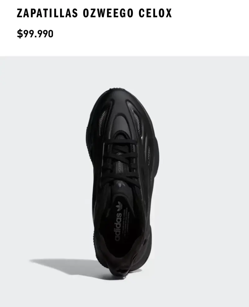 Zapatillas negras Adidas modelo ozweego celox - 4