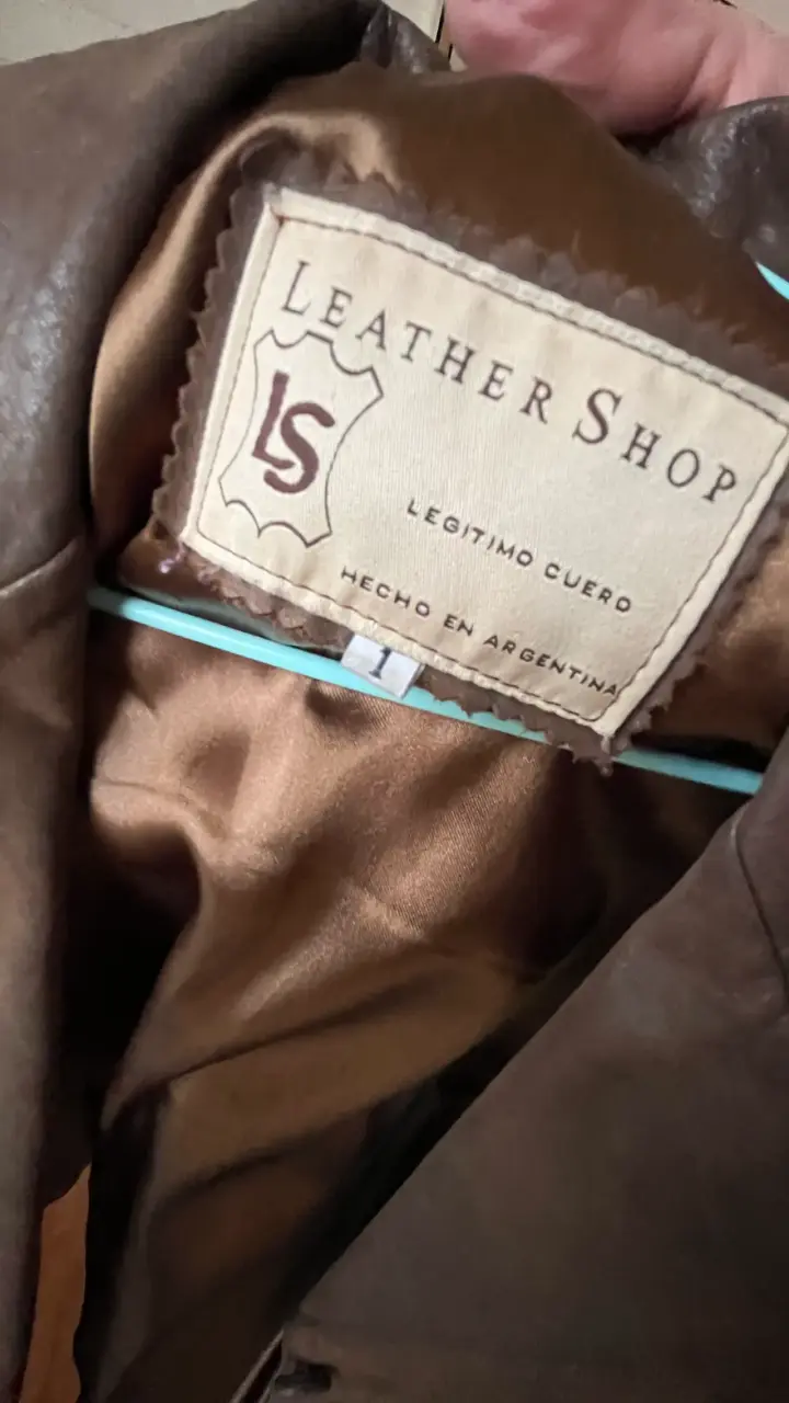 Chaqueta de cuero argentino color marron - 2