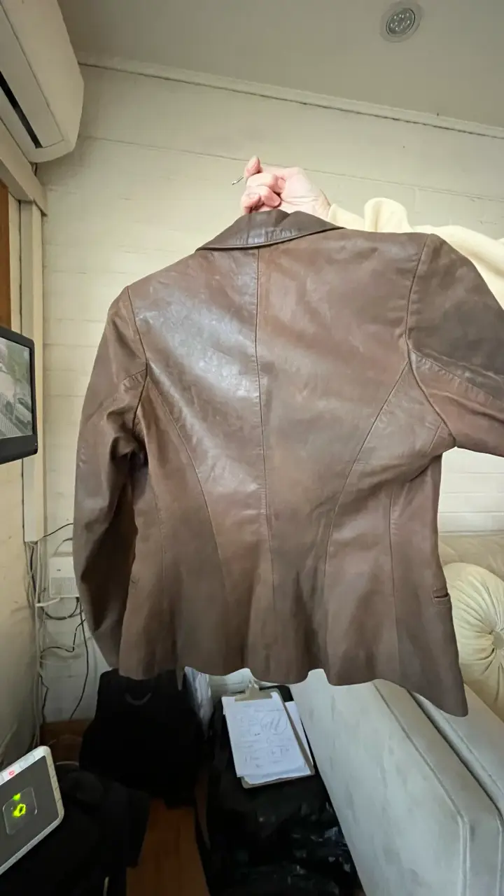 Chaqueta de cuero argentino color marron - 3