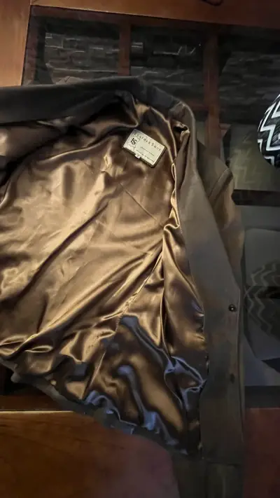 Chaqueta de cuero argentino color marron - miniatura 5