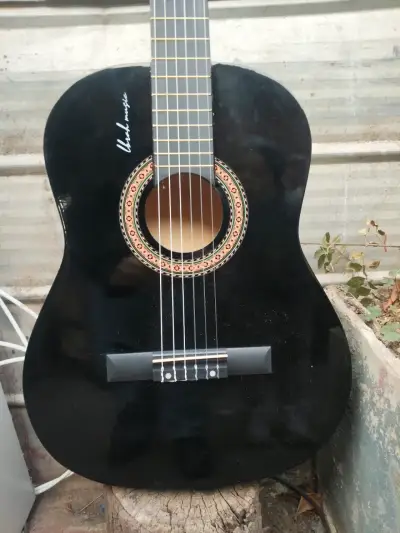 Guitarra acústica negra ibrah music. - miniatura 2