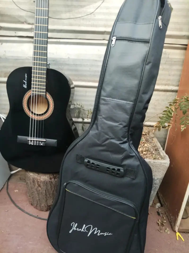 Guitarra acústica negra ibrah music. - 5