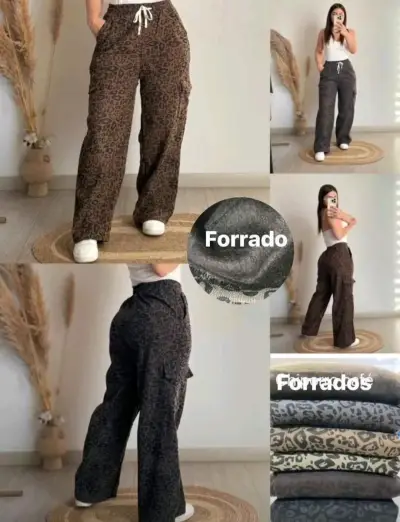 Pantalones anchos estampado leopardo - miniatura 2