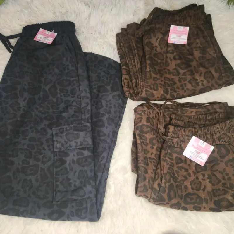 Pantalones anchos estampado leopardo - 4