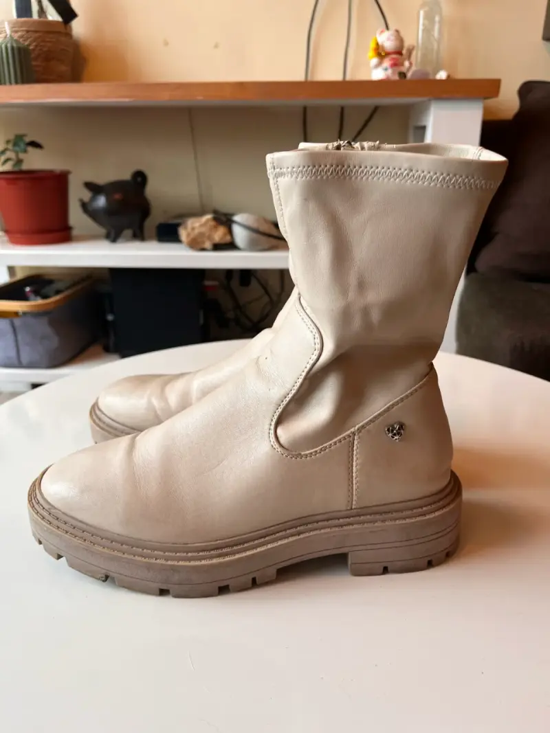 Botines beige de cuero Cmoran - 1