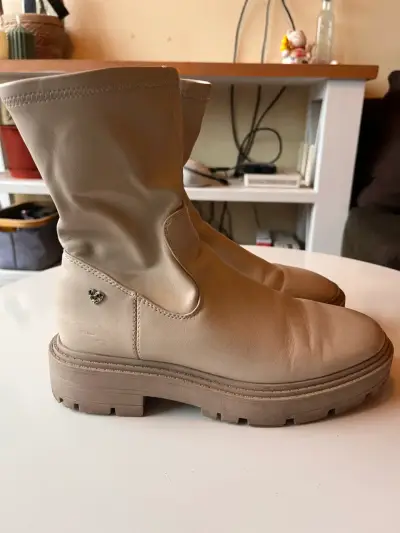 Botines beige de cuero Cmoran - miniatura 2